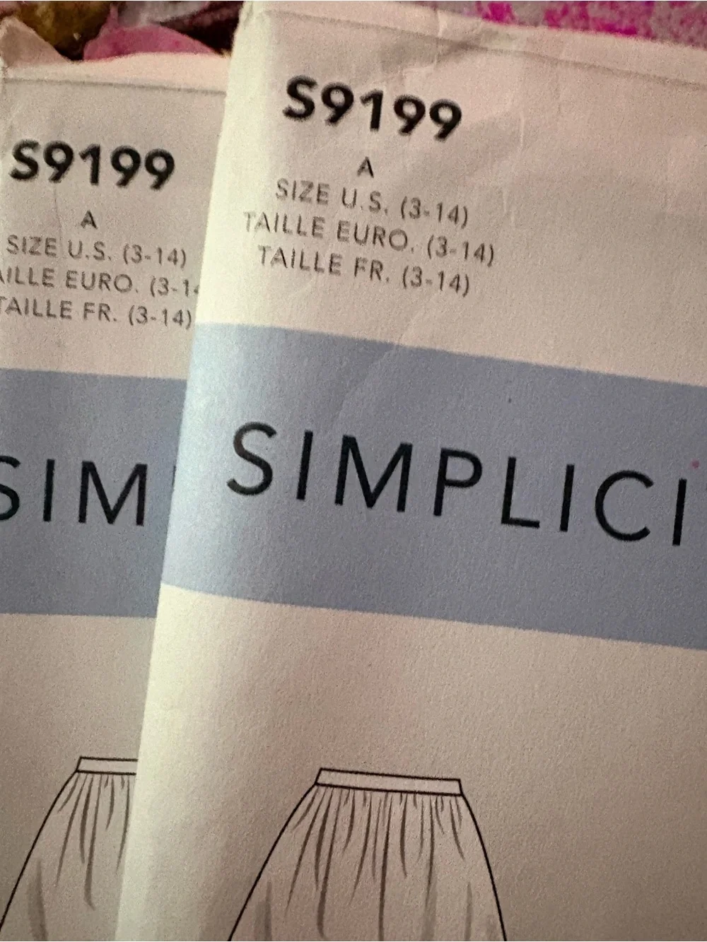 BN UNCUT SIMPLICITY 9199 A SKIRTS SEWING PATTERNS